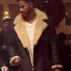 Trevor Jackson SuperFly Brown Shearling Leather Coat