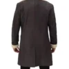 Trevor Jackson SuperFly Brown Shearling Leather Coat Back