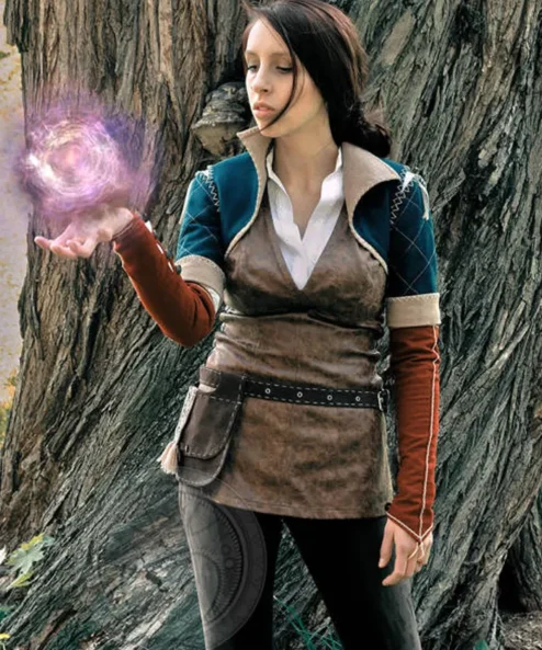 Triss Merigold Brown Leather Costume Jacket