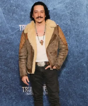 True Detective Miguel Gilb Brown Shearling Jacket