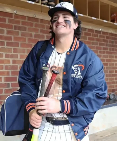UVA Baseball Team Jake Gelof Blue Jacket