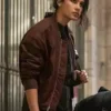 Uncharted Chloe Frazer Maroon Cotton Bomber Jacket