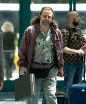 Uncle Miltie Pam and Tommy Purple Bomber Jacket