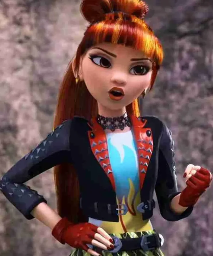 Unicorn Academy Valentina Black Biker Leather Jacket