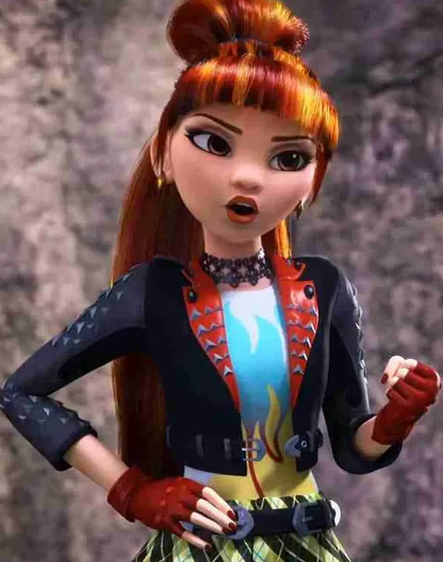 Unicorn Academy Valentina Black Biker Leather Jacket