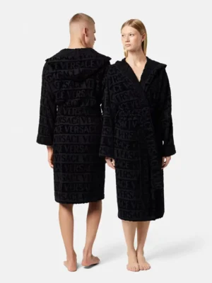 Unisex Black Versace Robe
