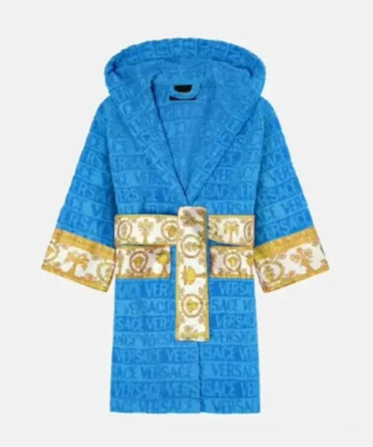 Unisex Stylsih Blue Versace Robe