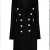 Ursula American Horror Story Black Double Breasted Trench Coat