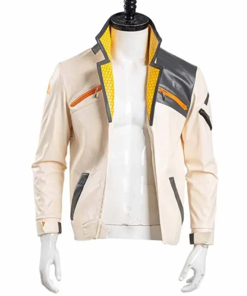 Valorant Phoenix Fiery White Real Leather Jacket