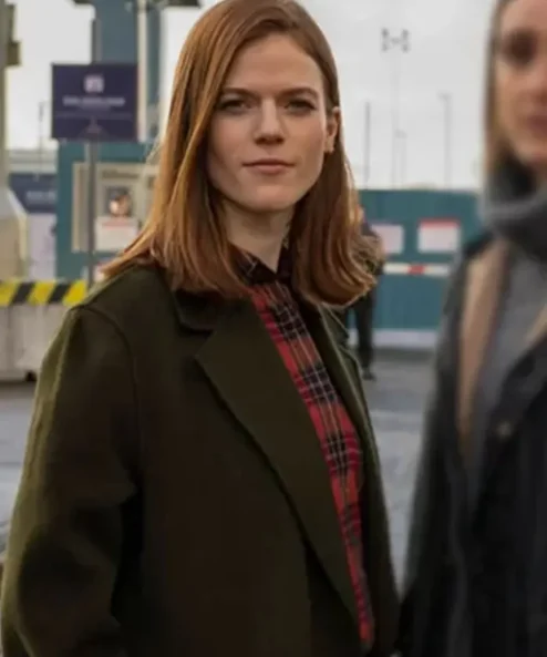 Vigil-2021-Rose-Leslie-Green-Trench-Coat