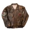 Vintage Military Flight 80s Film Top Gun England 1027 GGF Texas Dallas Distressed Jacket