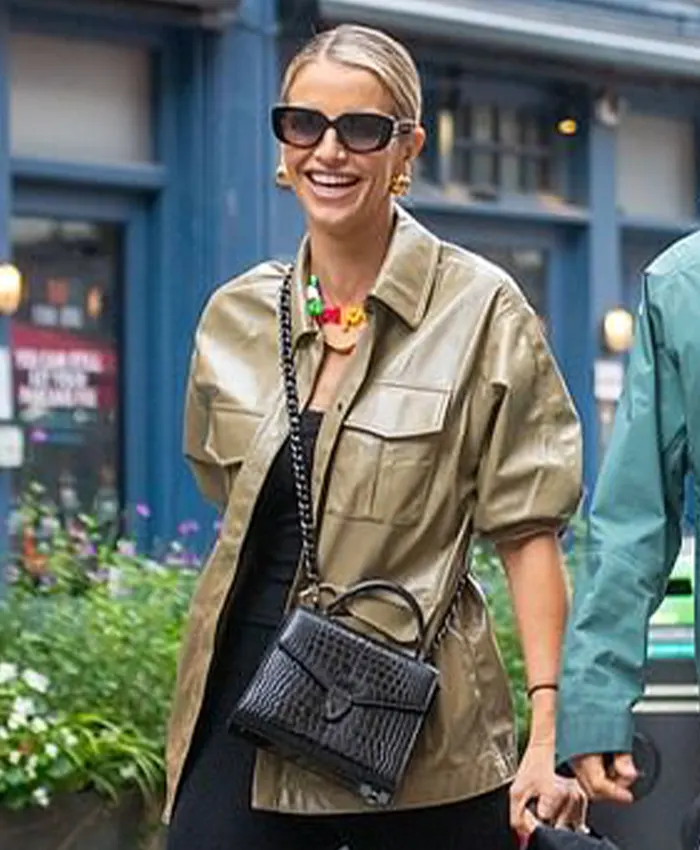 Vogue Williams Leather Jacket SIde