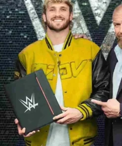 WWE 2023 Logan Paul Varsity Jacket Front look