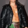 WWE Cody Rhodes USA Flag Black Leather Jacket