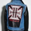WWE Triple H Denim Leather Jacket