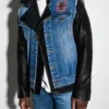 WWE Triple H Denim Leather Jacket For Men