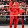 WWE Wrestlemania Roman Reigns Red Fleece Tracksuit