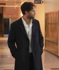 Walker Keegan Allen Black Cotton Fabric Coat