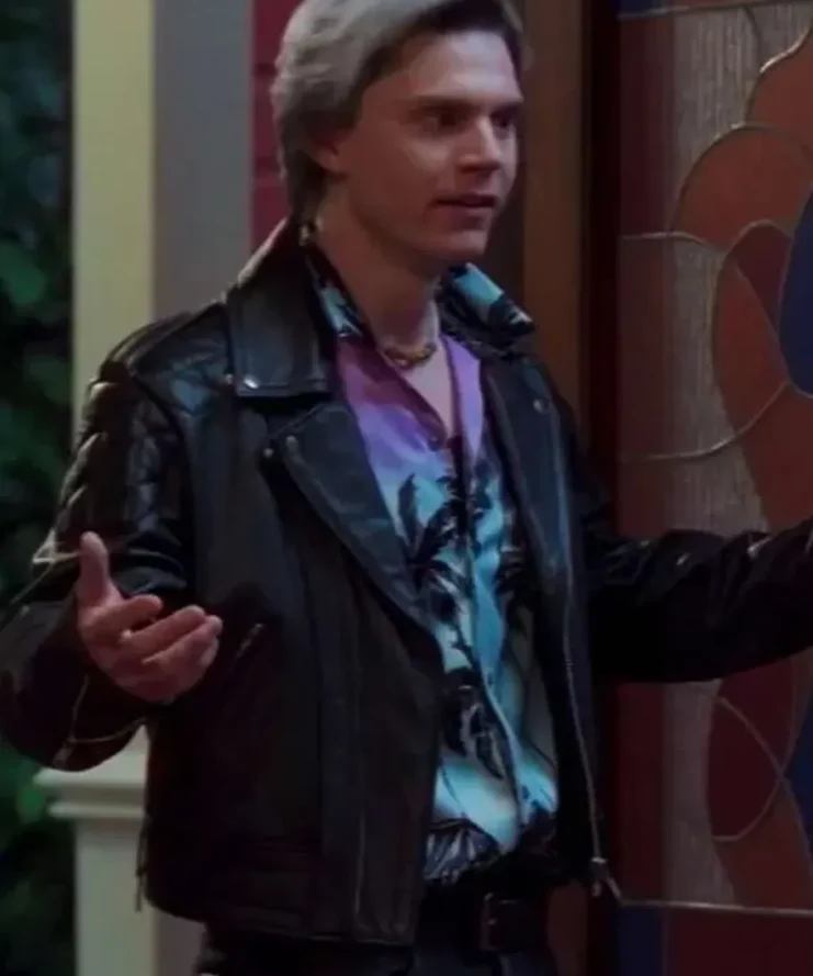 WandaVision Pietro Maximoff Brown Leather Biker Jacket