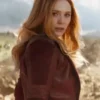 WandaVision-Wanda-Maximoff-Brown-Shearling-Coat