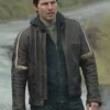 War of The Worlds Tom Cruise Brown Biker Leather Jacket