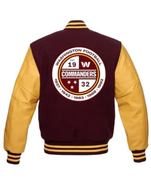 Washington Commanders Letterman Jacket Back