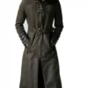 Wasteland Steampunk Brown Long Leather Trench Coat