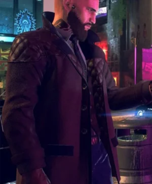 Watch Dogs 3 Legion Black Quilted Wool Coat