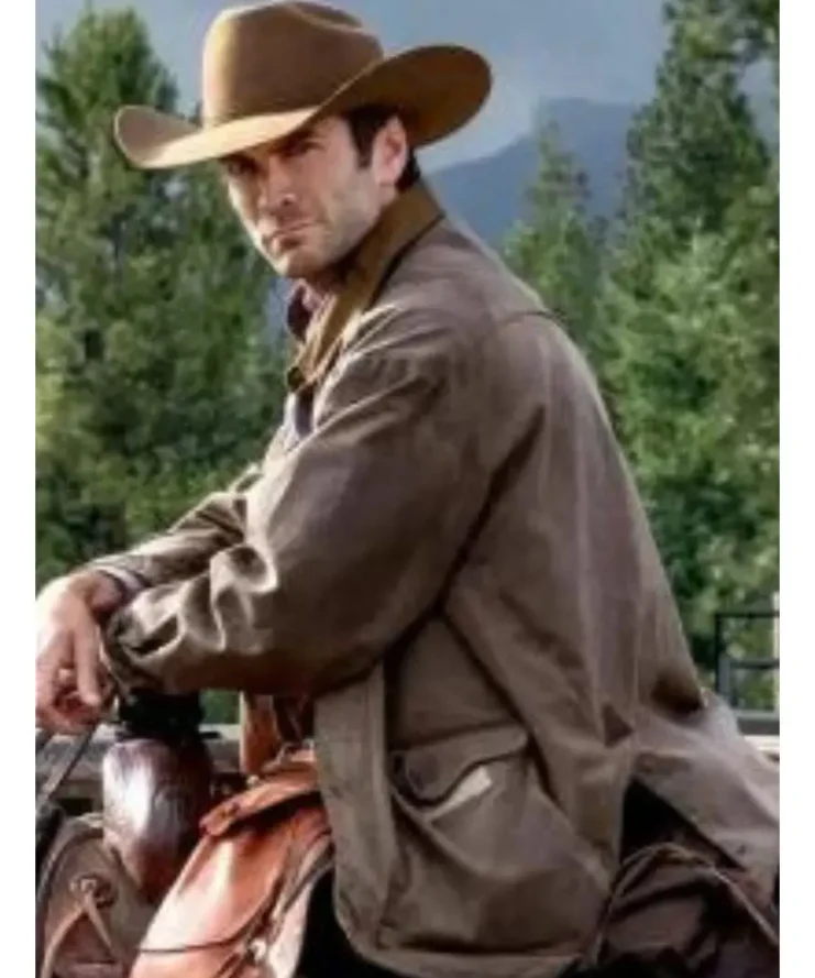 Wes Bentley Yellowstone Jamie Tan Brown Leather Jacket