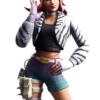 Wilde Fortnite Black and White Cropped Jacket