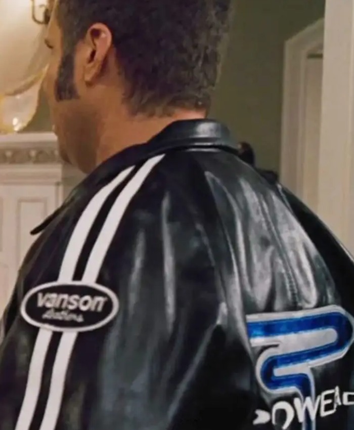 Will Ferrell 2006 Talladega Nights The Ballad Of Ricky Bobby Black Leather Jacket