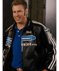 Shop Talladega Nights Ricky Bobby Black Leather Jacket