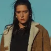 Wingwomen-Adele-Exarchopoulos-Brown-Shearling-Jacket