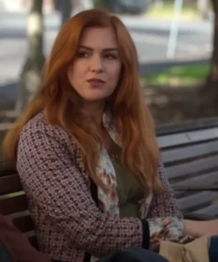 Wolf Like Me Isla Fisher Brown and Black Tweed Jacket