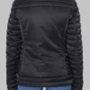 Women’s Red Heart Black Puffer Jacket Sale