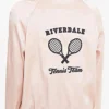 Women’s Riverdale Tennis Team Pink Bomber Jacket back look