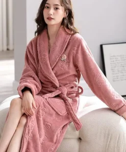 Womens Trendy Pink Bathrobes