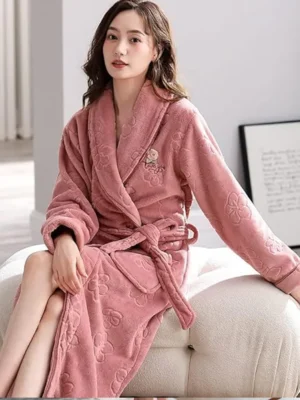 Womens Trendy Pink Bathrobes