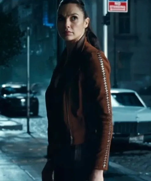 Wonder Woman Justice League Brown Suede Jacket