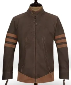 X Men Wolverine Leather Jacket Brown