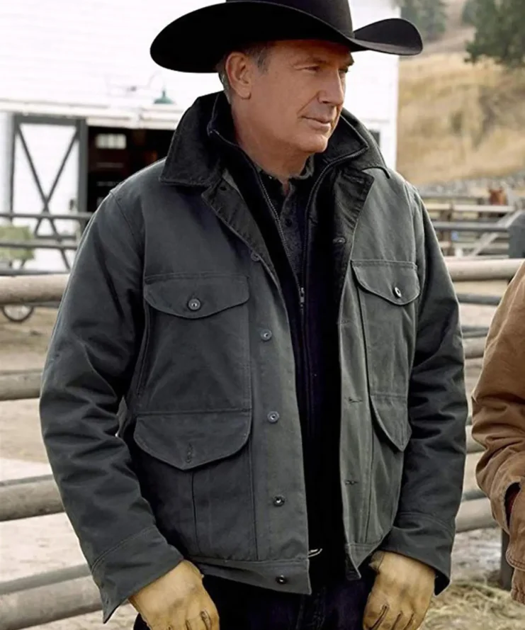 Yellowstone John Dutton Grey Cotton Fabric Vest