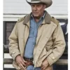 Yellowstone John Dutton Western Beige Jacket