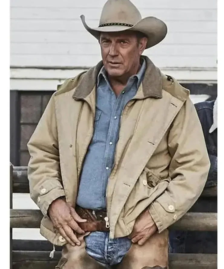 Yellowstone John Dutton Western Beige Jacket