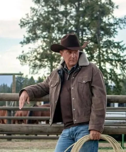 Yellowstone Kevin Costner Brown Corduroy Blazer