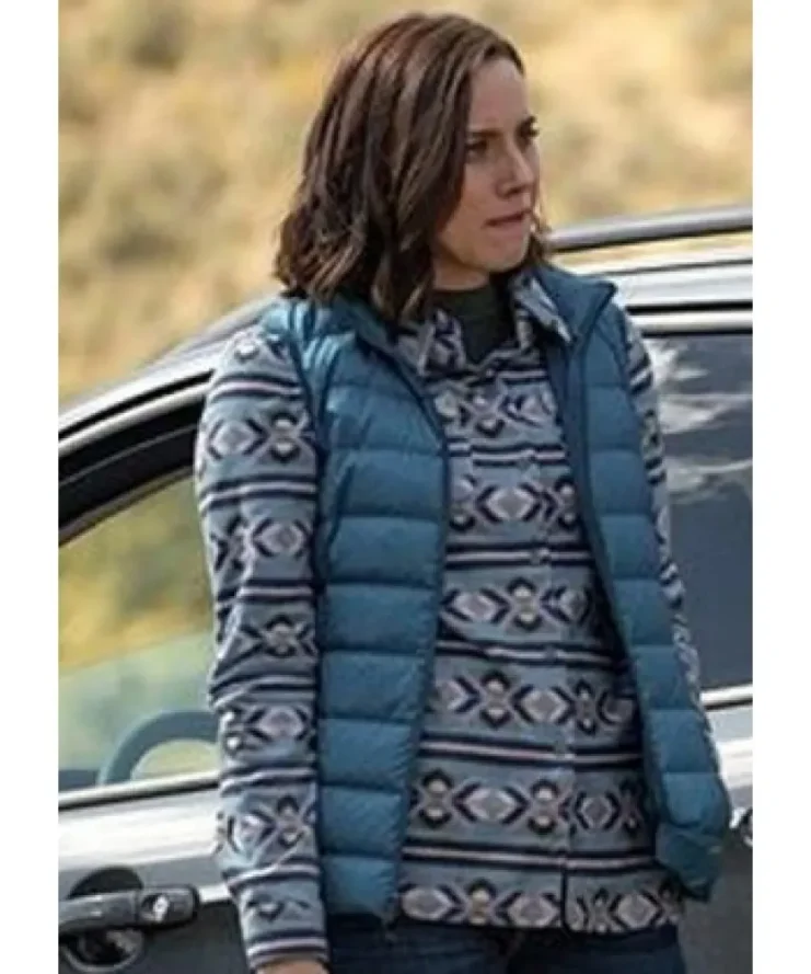 Yellowstone Lynelle Perry Blue Puffer Parachute Vest