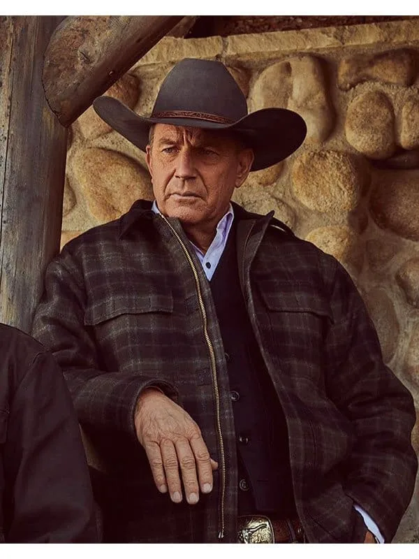 Yellowstone S02 Kevin Costner Plaid Jacket