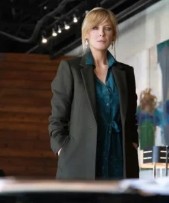 Yellowstone S03 Beth Dutton Grey Wool Trench Coat