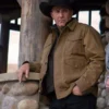 Yellowstone S03 John Dutton Brown Cotton Jacket