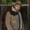 Yellowstone S05 Luke Grimes Suede Leather Brown Jacket