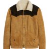 Kayce Dutton Yellowstone Season 5 Luke Grimes Brown Suede Fur Jacket